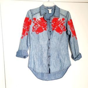 Sundance Chambray Embroidered Shirt